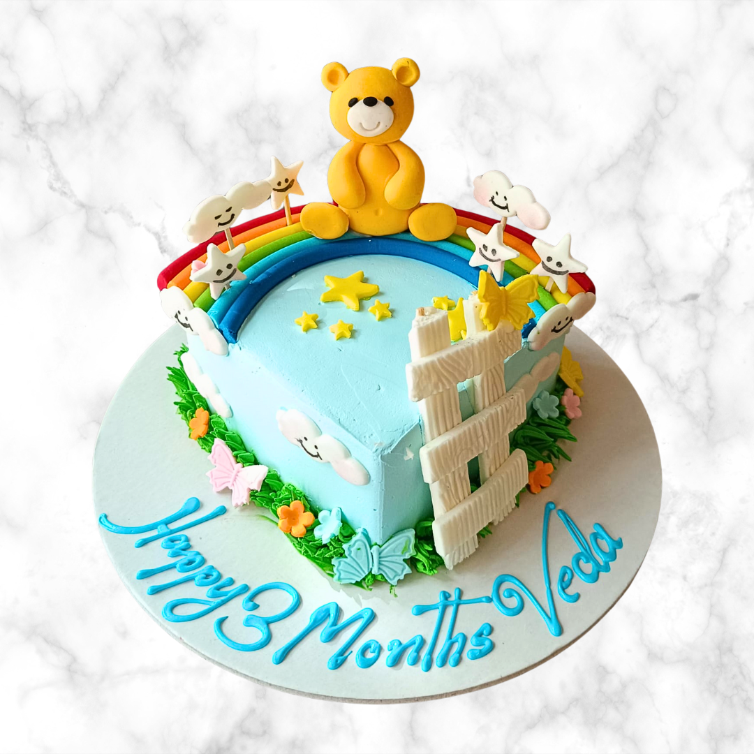 Rainbow Teddy Wonderland Cake
