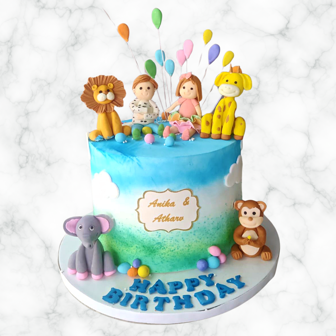 Twin Animal Cake