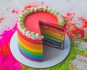 Rainbow Holi Cake