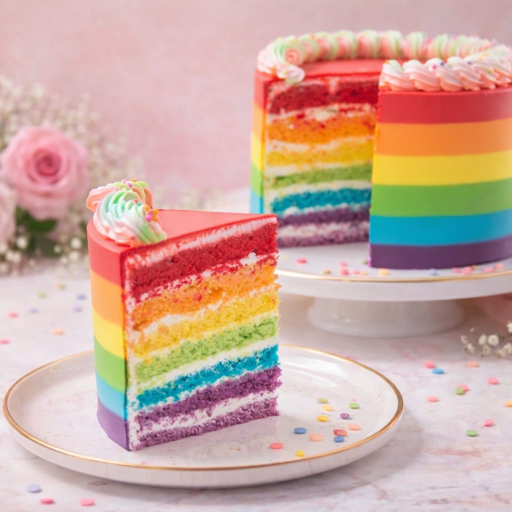 Rainbow Vibrant Cake
