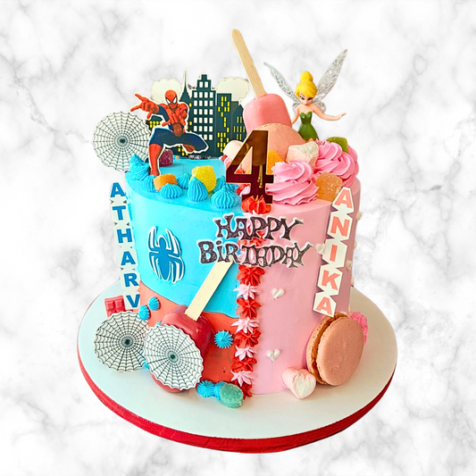 Superhero and Fairy Tale Dream Cake