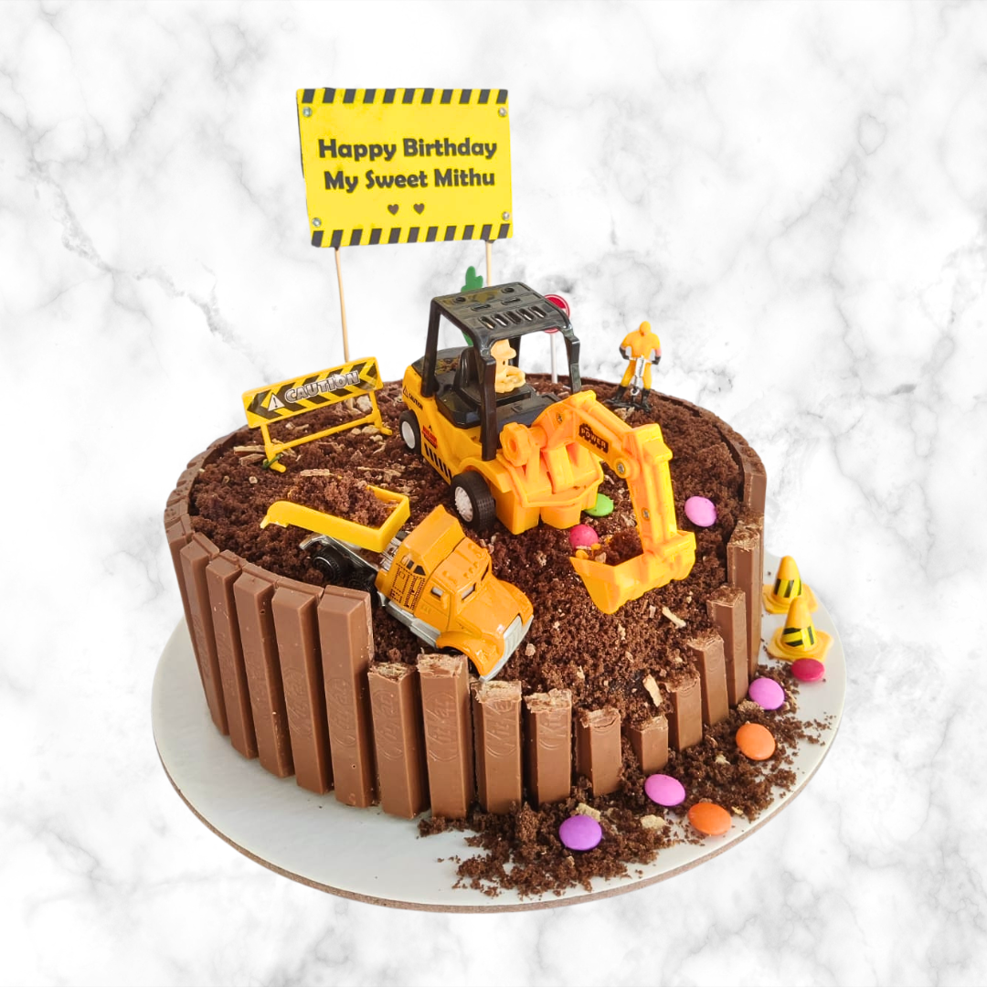 Construction Zone Birthday Cake