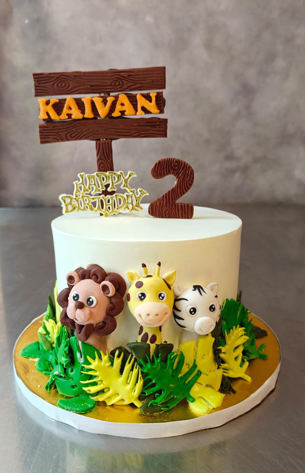 Jungle Friends Birthday Cake