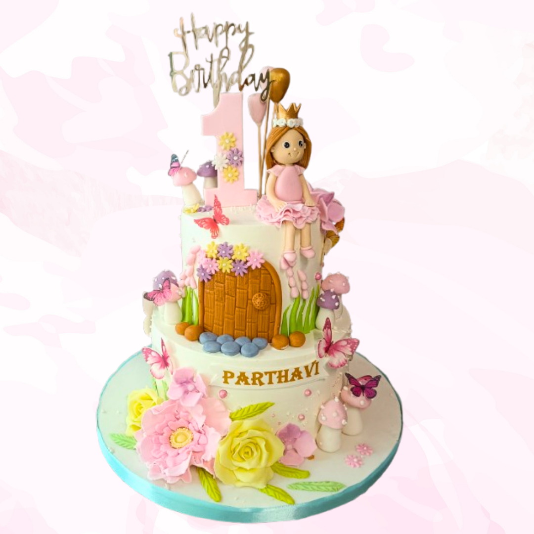 Pretty Belle – Baby Girl Birthday Cake