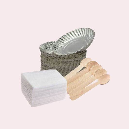 legateaucakes Cutlery Set (Tissue paper-1 pack, Spoons-30, Paper plates -30)