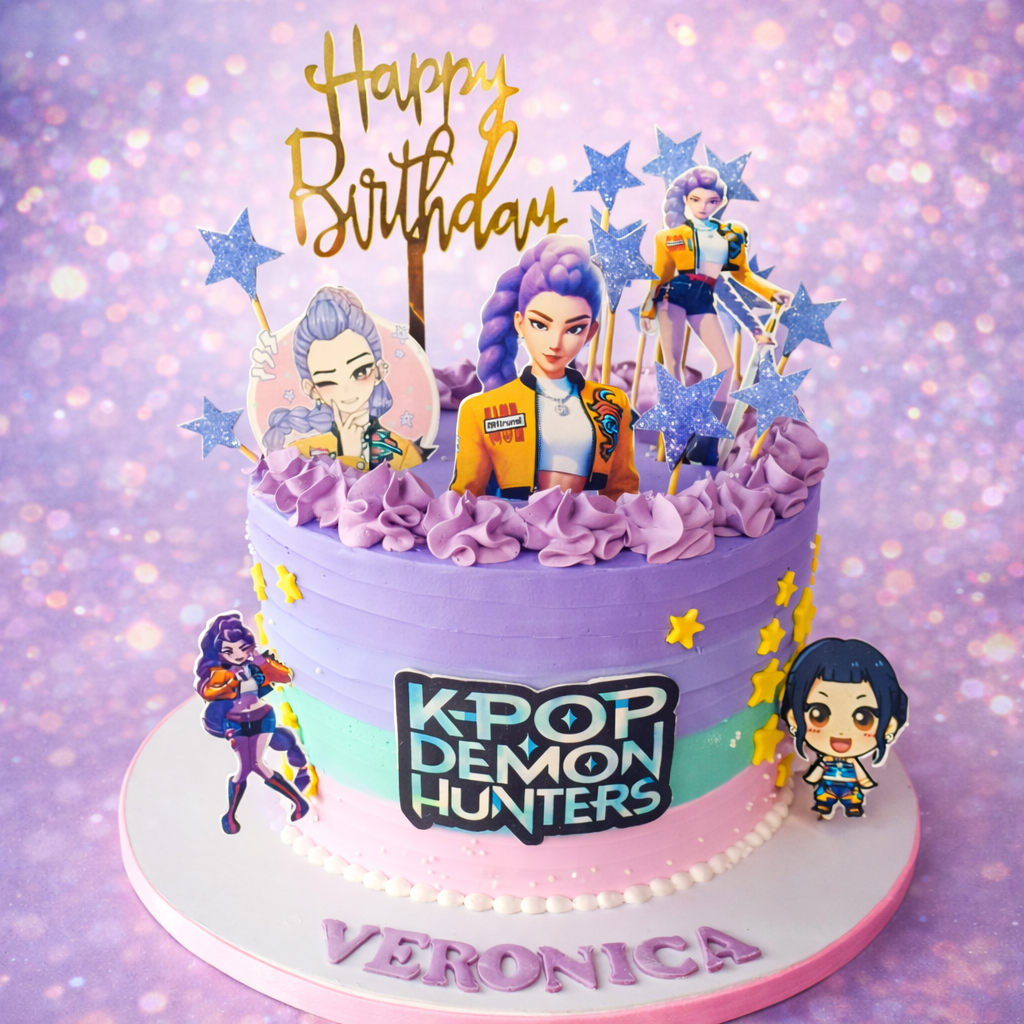 K-Pop Demon Hunters Theme Cake