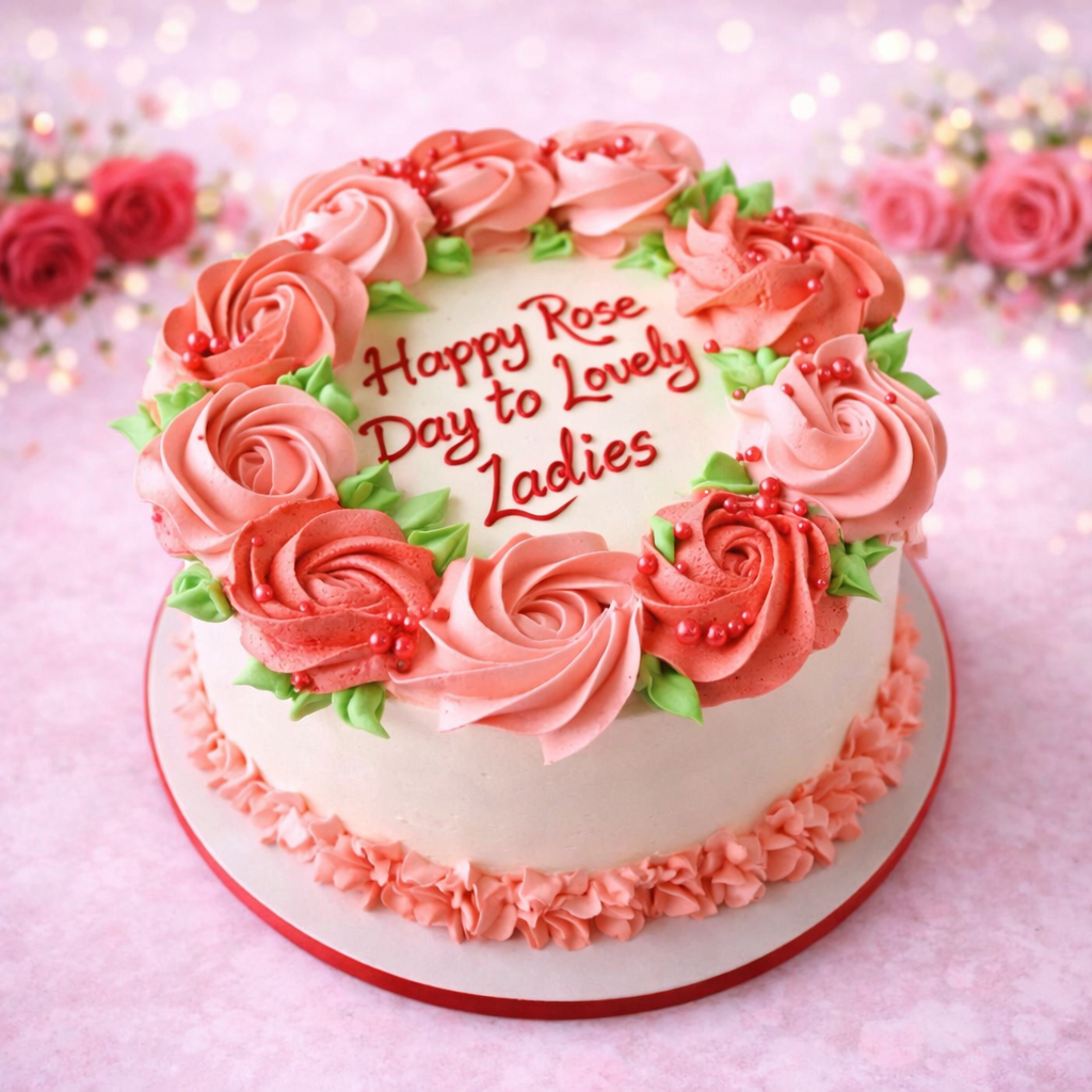 Happy Rose Day Cake