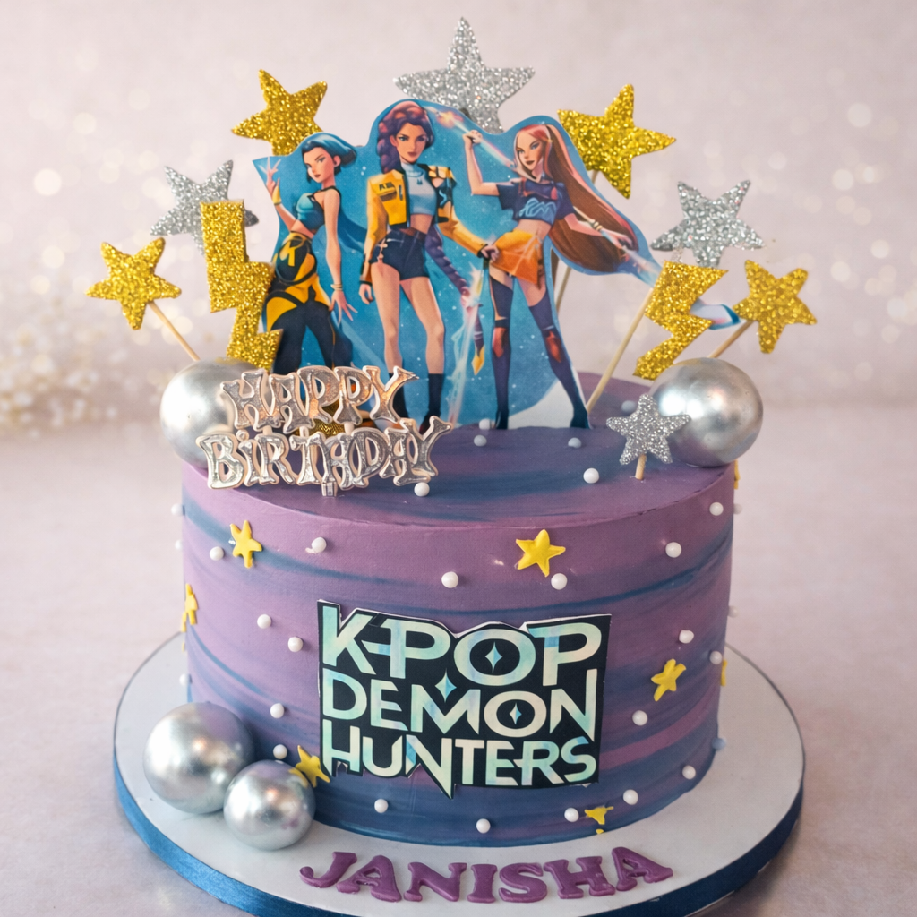 K-Pop Demon Hunters Birthday Cake