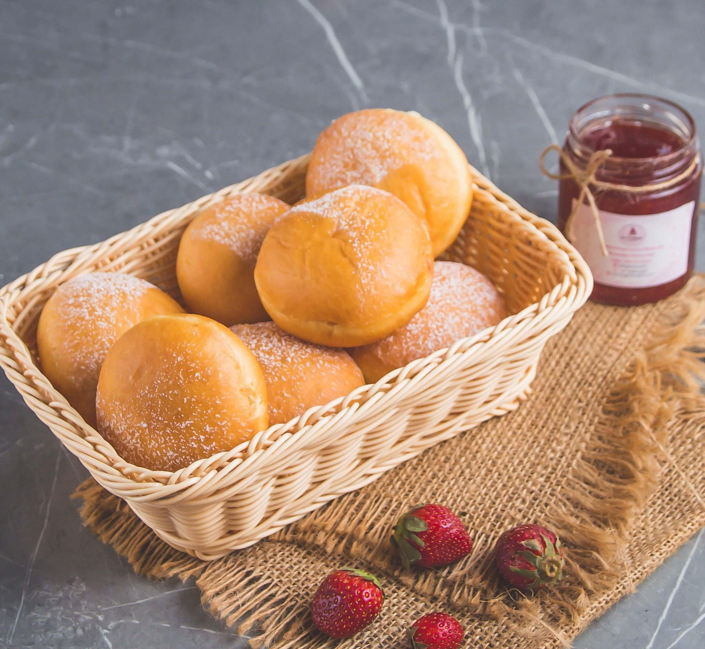 legateaucakes Egg Strawberry Berliners (Box of 1)