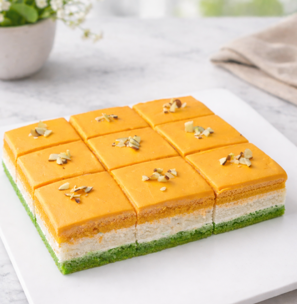 Tri Color Pastries (Box of 9)