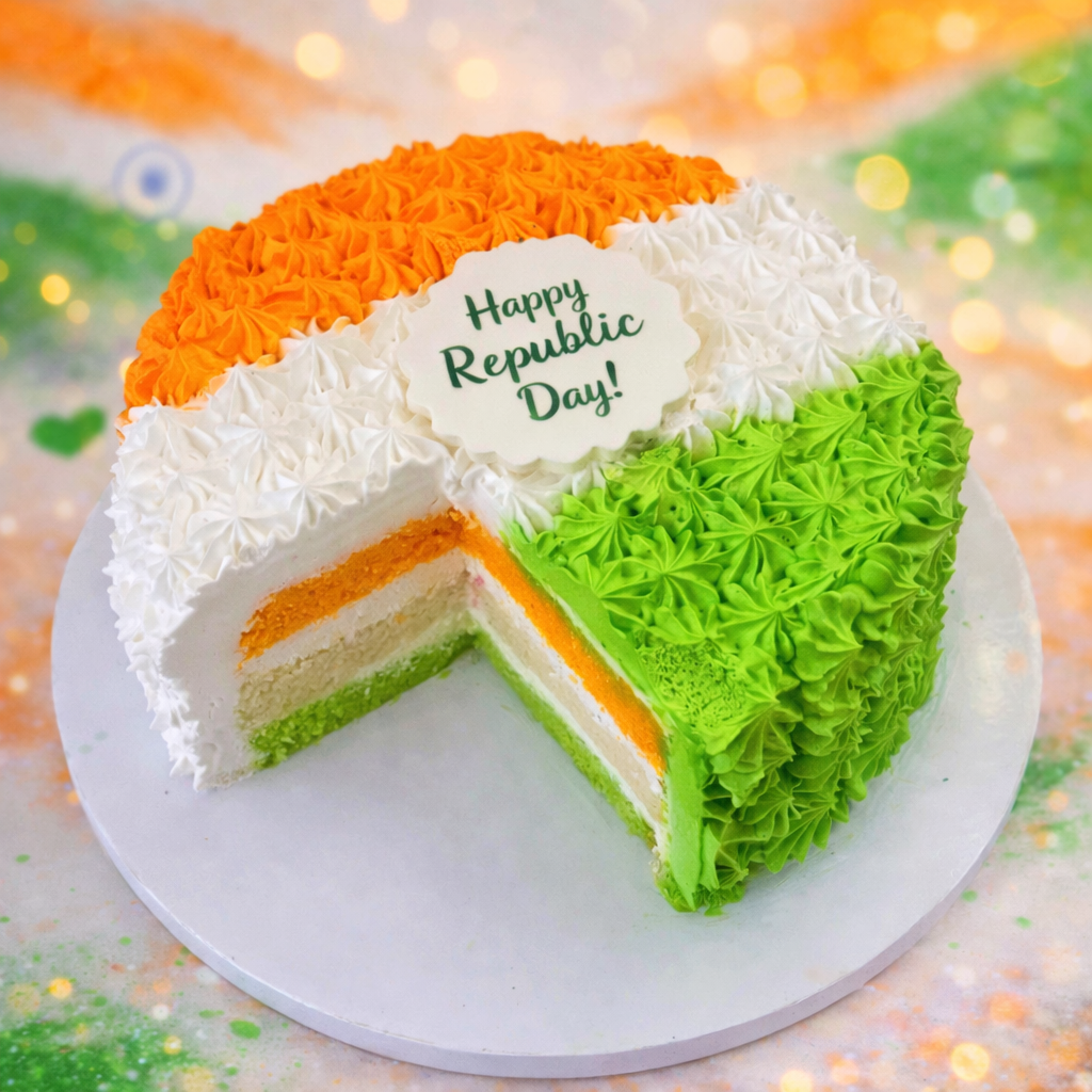 Tri Colour Cake