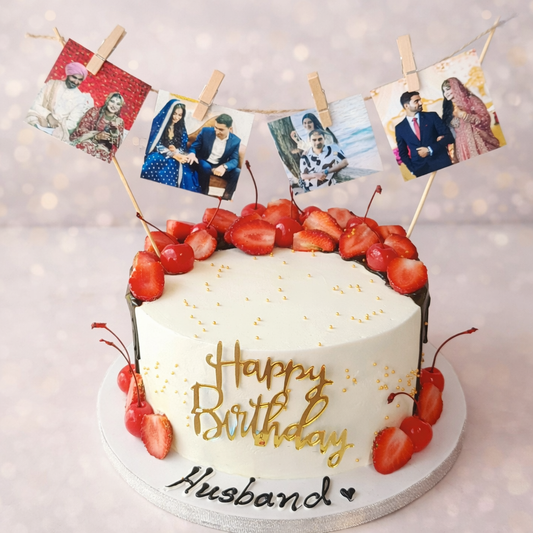 Memory Lane Birthday Cake