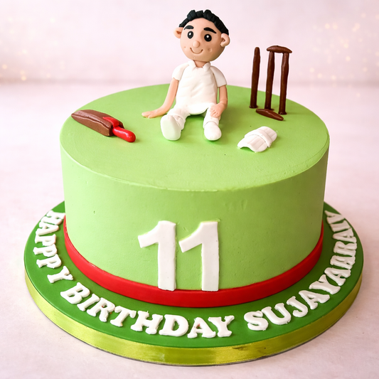 Cricket Fever Birthday Cake