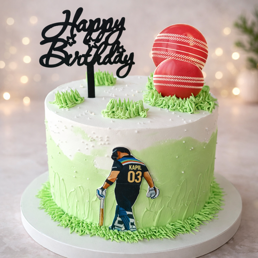 Cricket Fever Birthday Cake