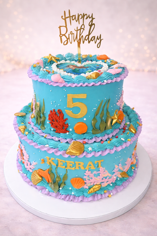 Under the Sea 5th Birthday Cake