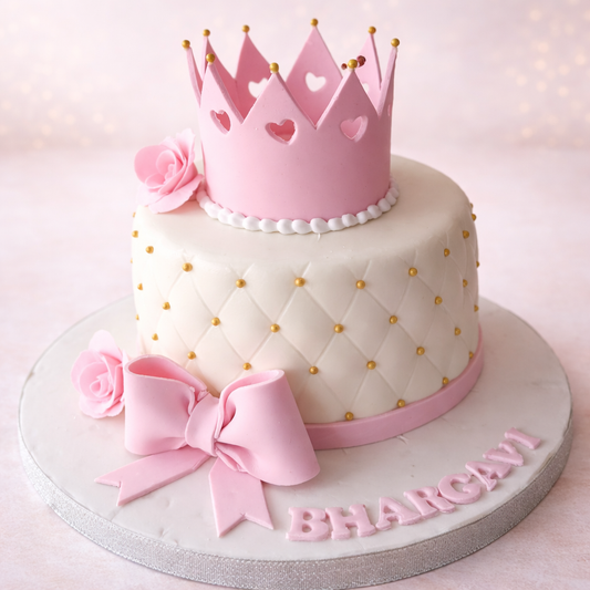 Princess Crown Pastel Cake