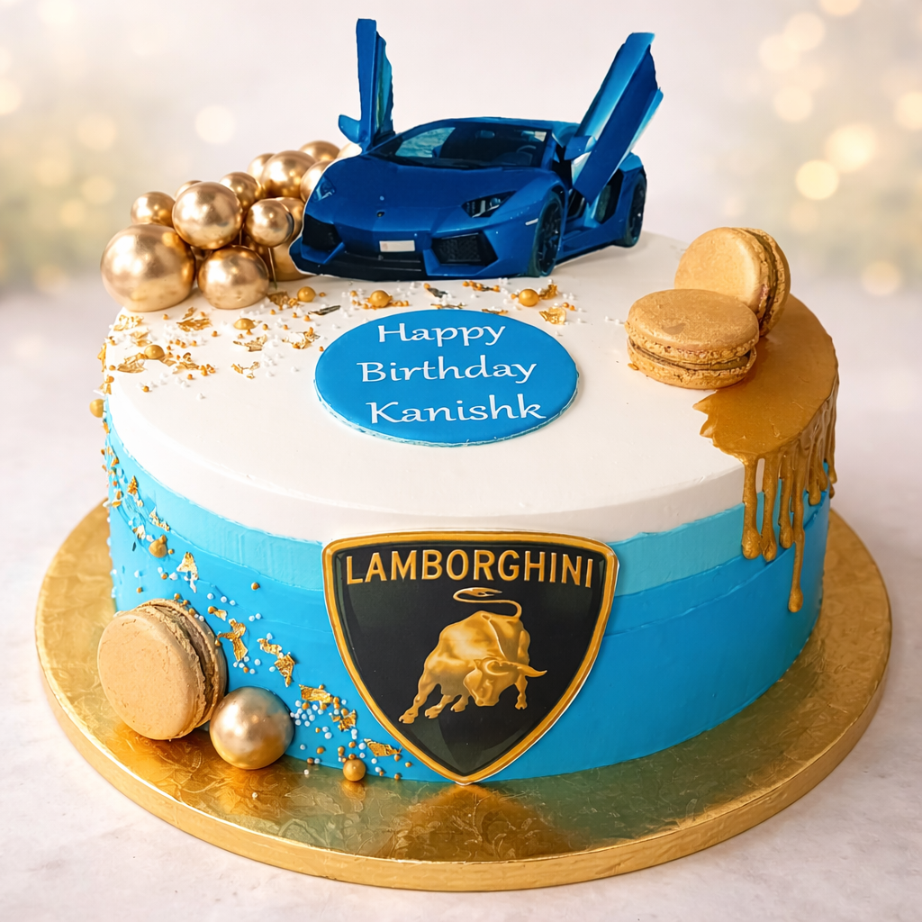 Midnight Blue Supercar Cake