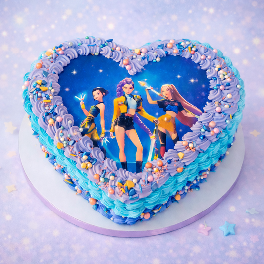 K-Pop Demon Hunters Heart Cake