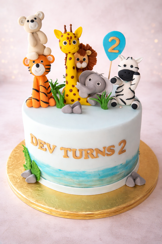 Jungle Safari Birthday Cake