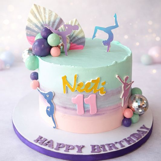 Pastel Dance Party Cake