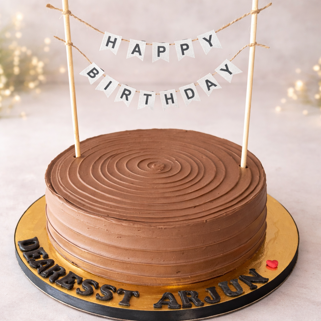 Minimal Chocolate Celebration Cake