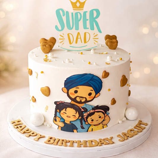 Super Dad Birthday Cake