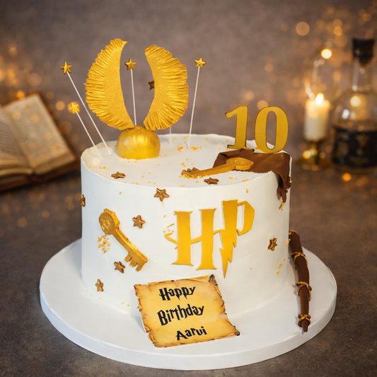 Harry Potter–Themed Golden Snitch Cake
