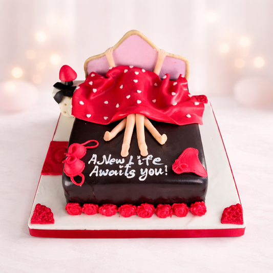 Bride & Groom to be Bed Cake