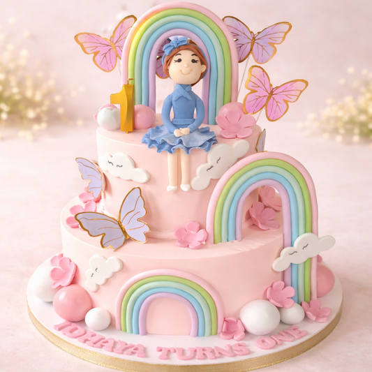 Rainbow Butterfly Dream Cake
