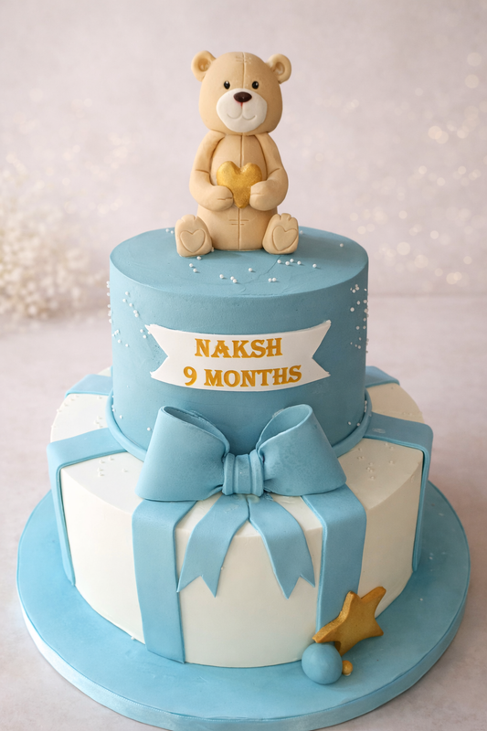 Teddy Bow Celebration Cake