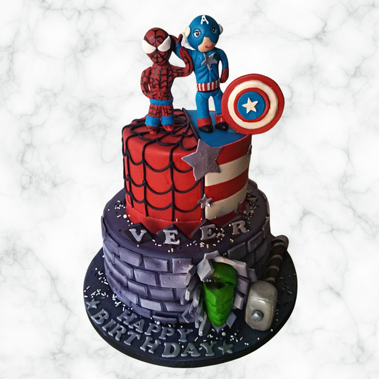 Mighty Marvel Mashup Cake