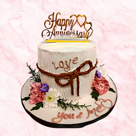 "You & Me" Anniversary Cake