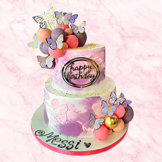 Baby Girl Butterfly Cake