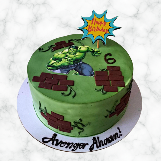 Hulk Smash Cake
