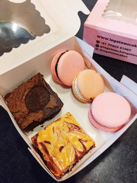 Macarons & Brownie Dessert Box