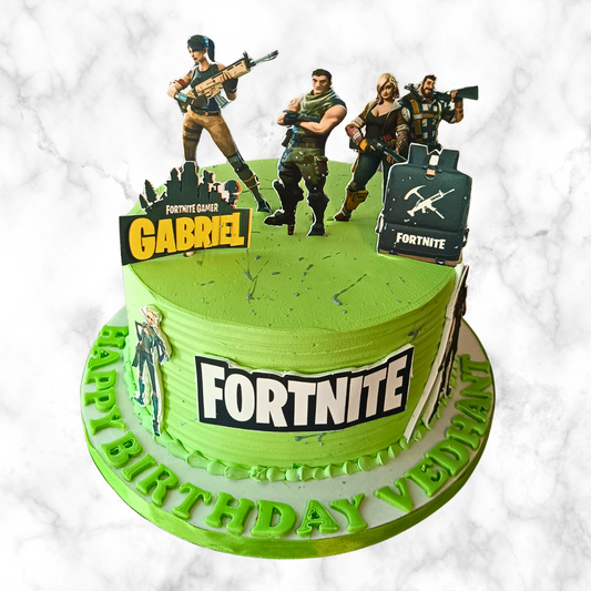 Fortnite-Themed Birthday Cake
