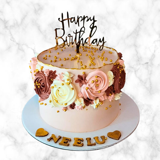 Elegant Floral Bloom Cake