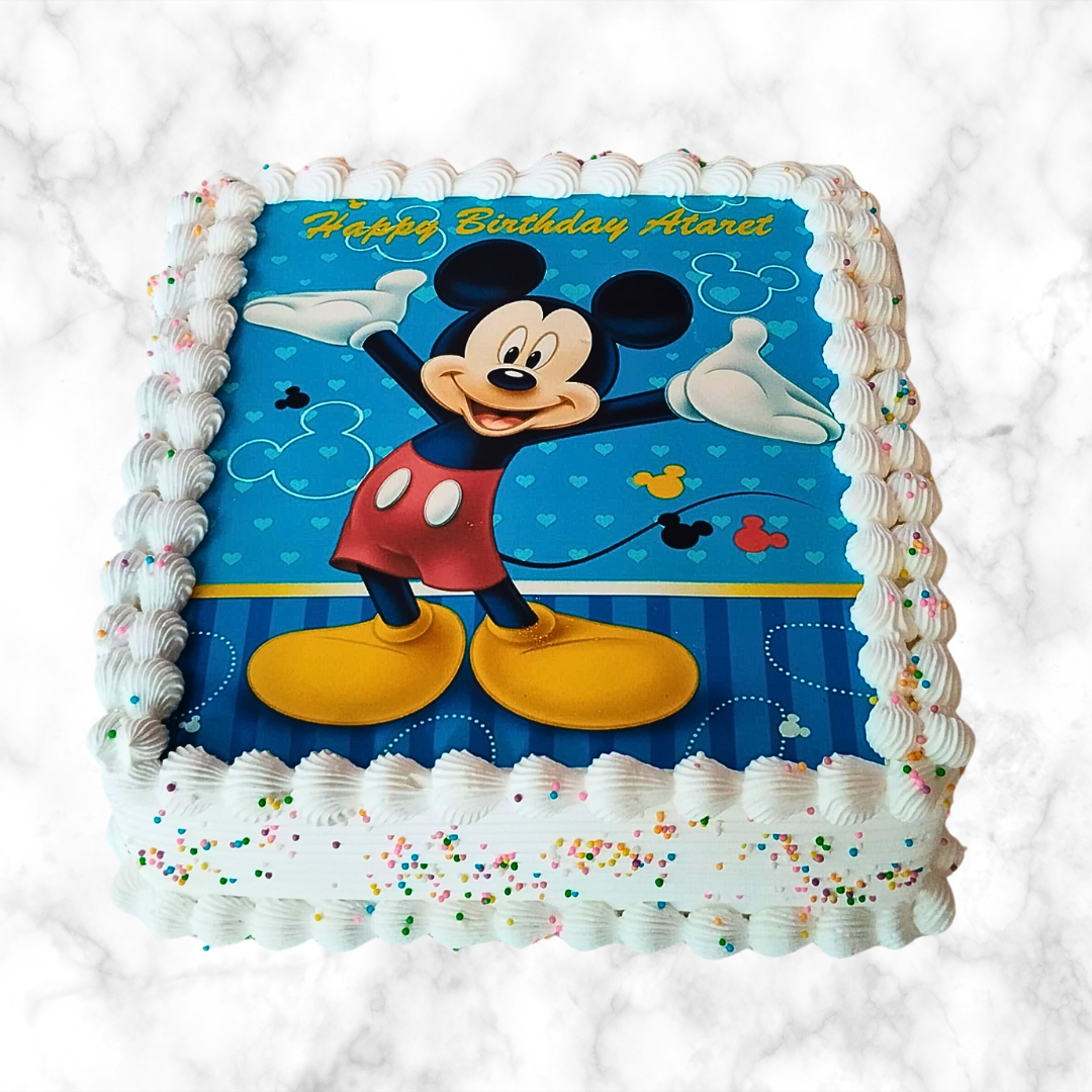 Classic Mickey Mouse Photo Cake