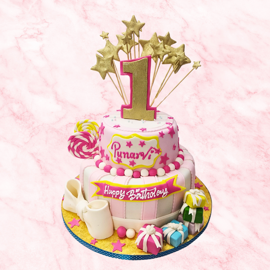 Baby girl bliss cake