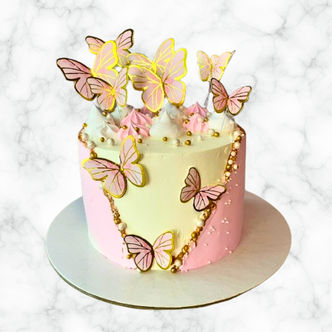 Sunshine & Butterflies Cake