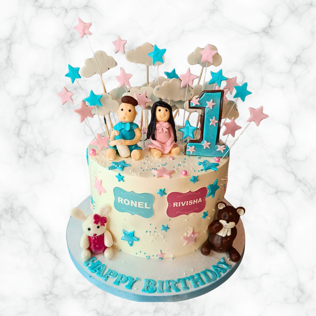 Twin Twinkle Twos Cake