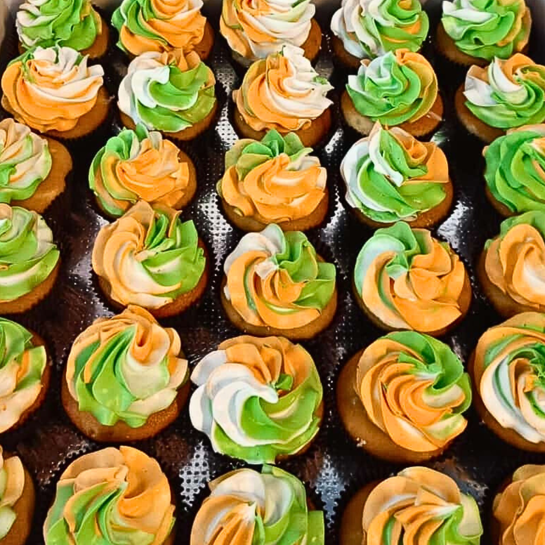 Tri Colour Cupcakes