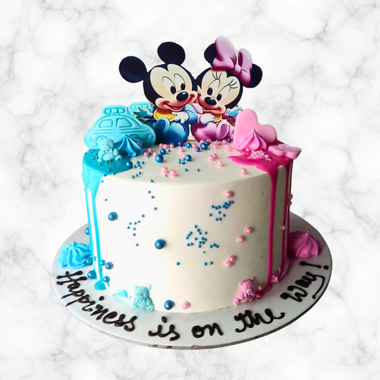 Mickey Minnie Baby Shower Cake