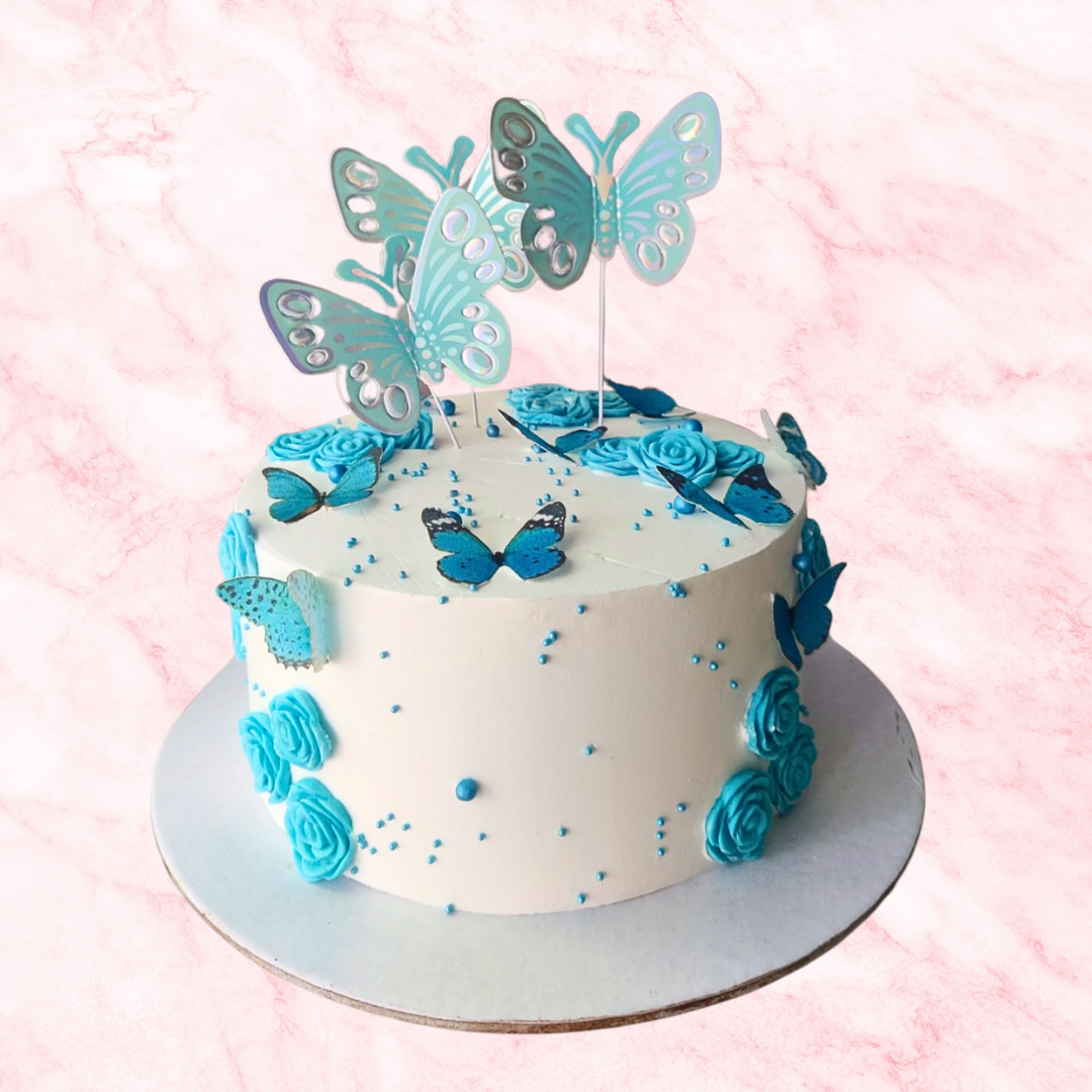 Blue Morpho Magic Cake