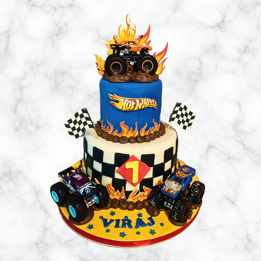 Monster Truck Mash Cake