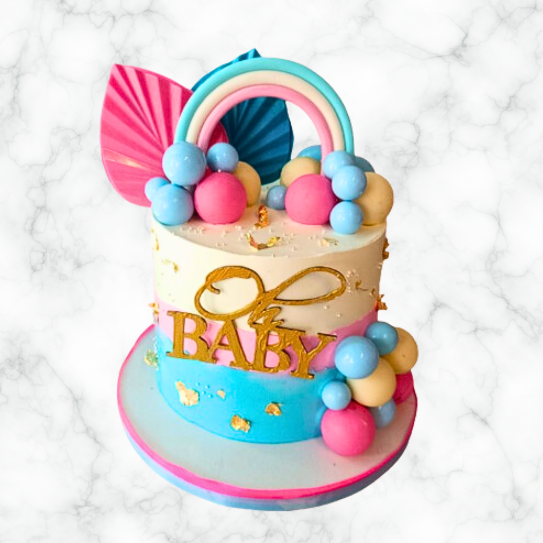 Baby Shower Rainbow Cake