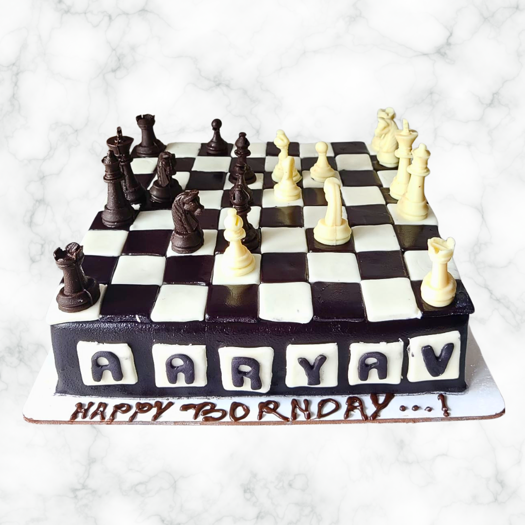 A Chess-Themed Delight Cake