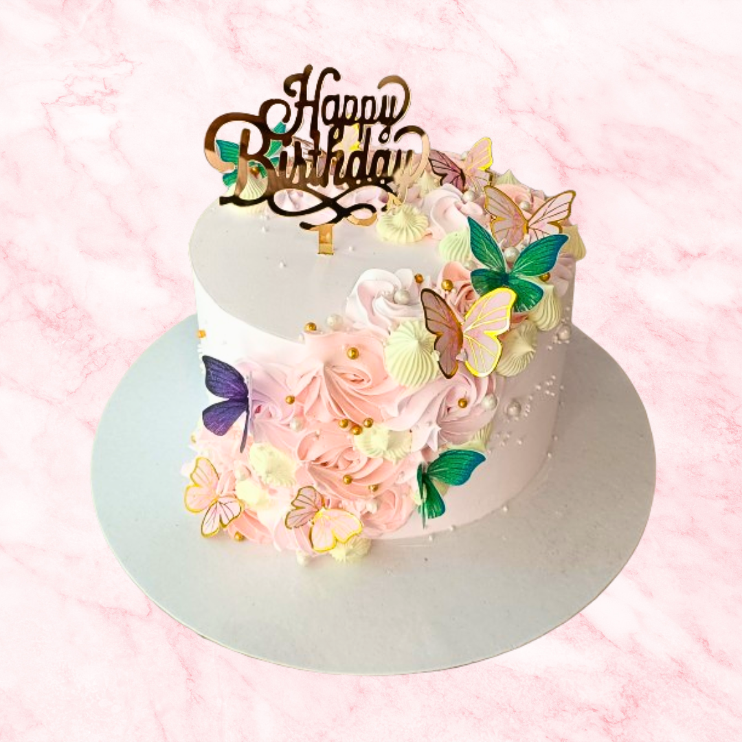 Jewel Butterfly Garden Cake