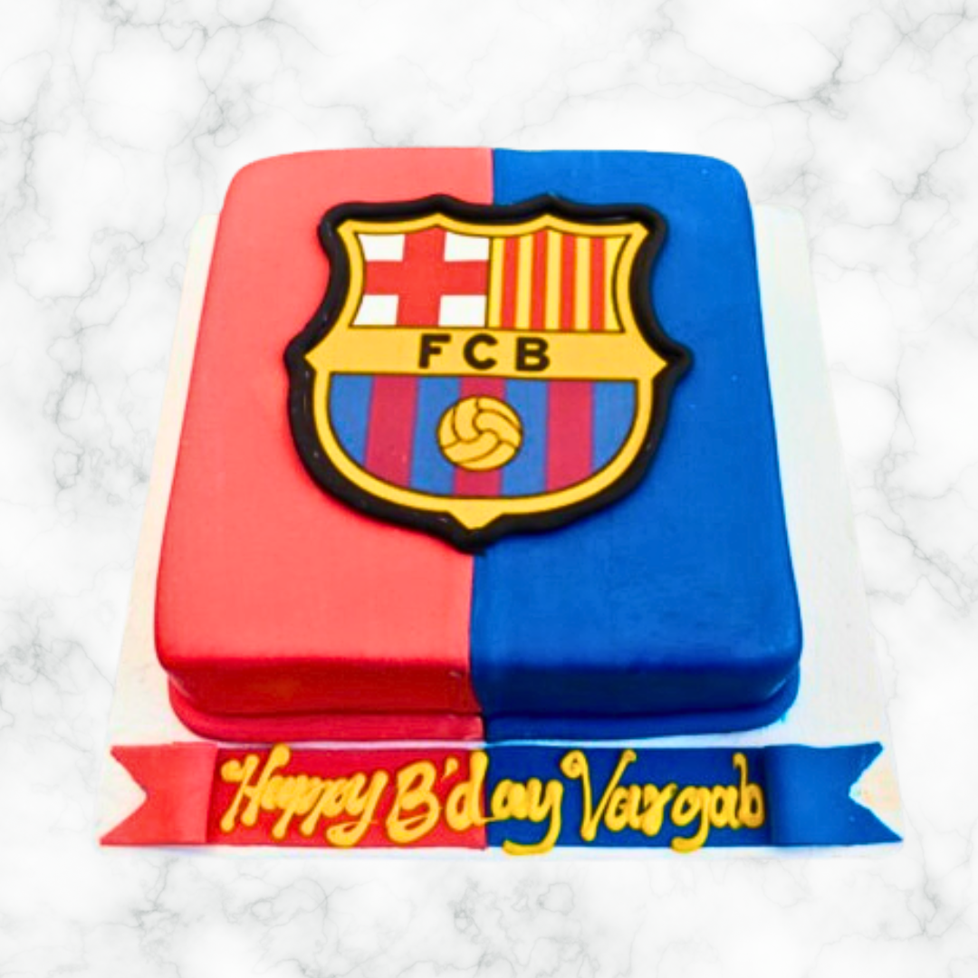 FCB Football Cake