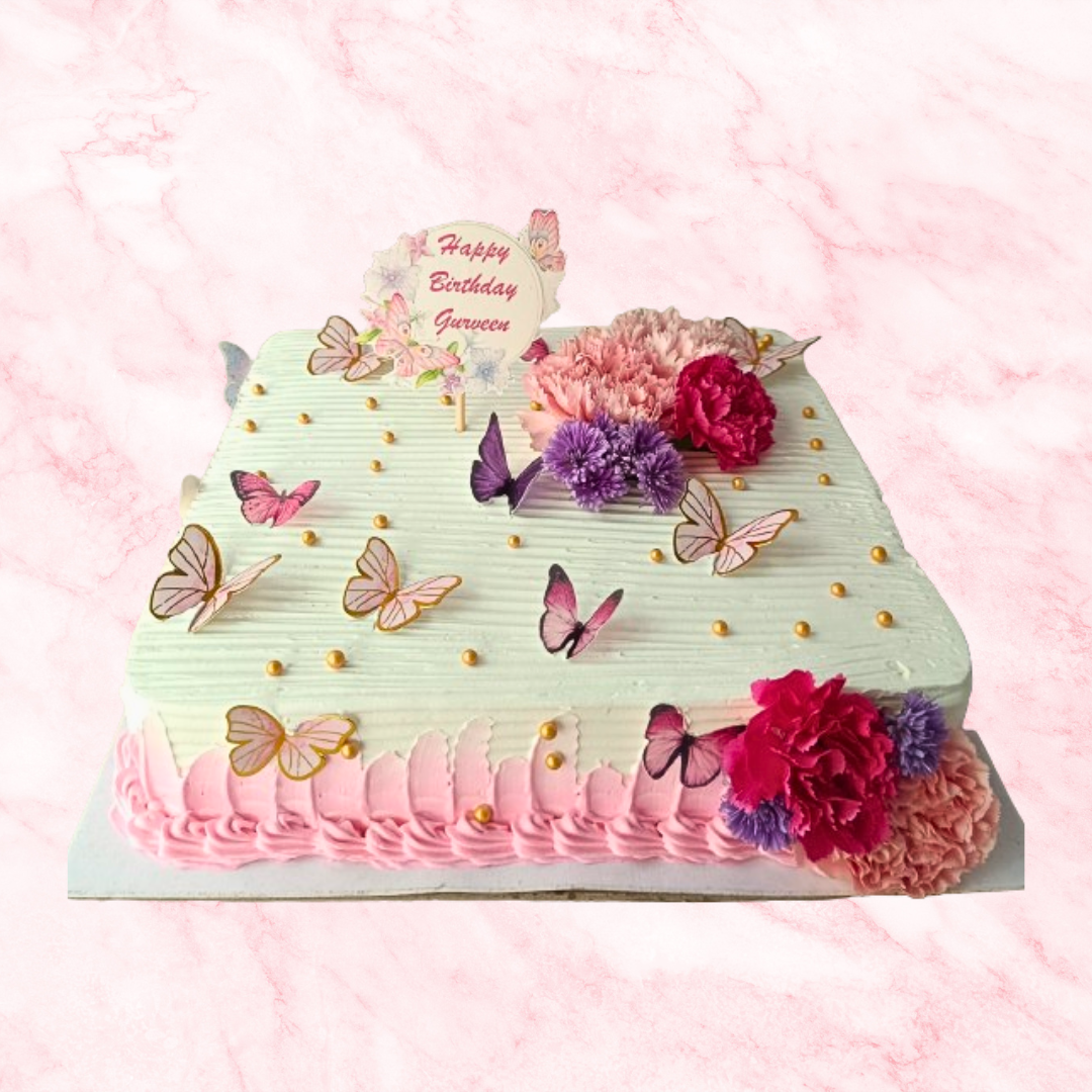 Blooming & Fluttery Cake